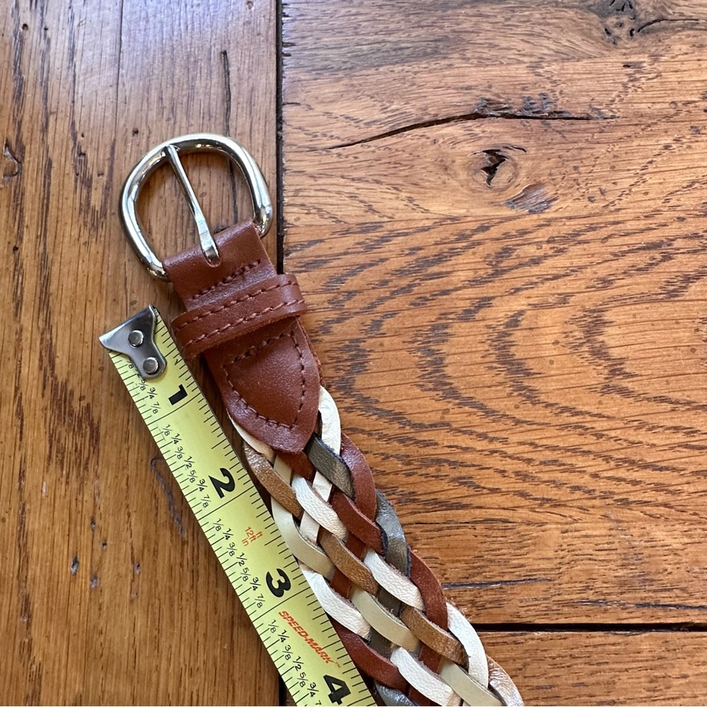 Leather Braided Multicolor Belt Made in Guatemala XL - Picture 3 of 8
